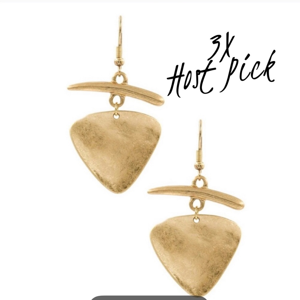 ⭕️Final Price 🦋Gold Hammered Metal Earrings🦋